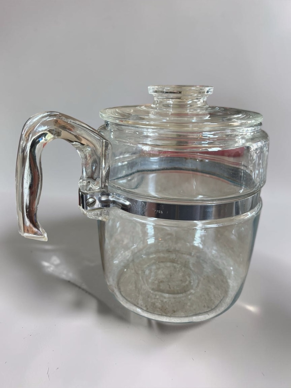 Vintage Pyrex Flameware 7759 Glass Coffee Percolator Pot & Lid USA